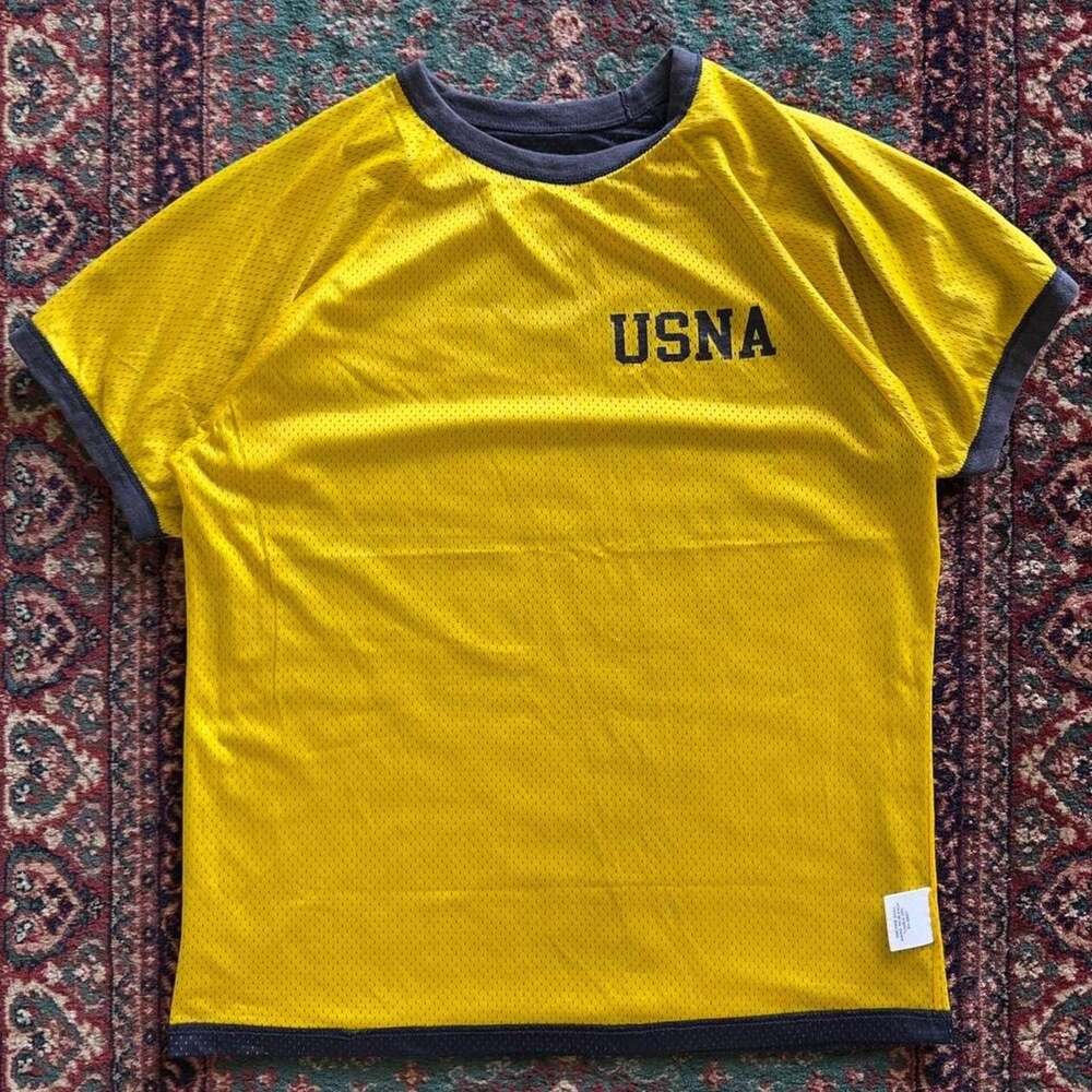 The Cotton Exchange USNA Reversible Mesh‎ T-Shirt Size Large